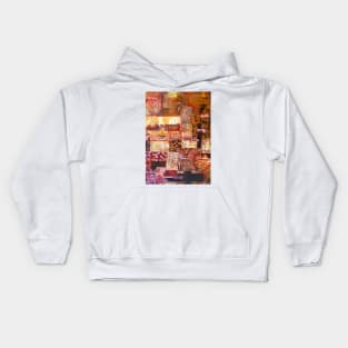 The Harbour Monoprint Collage Kids Hoodie